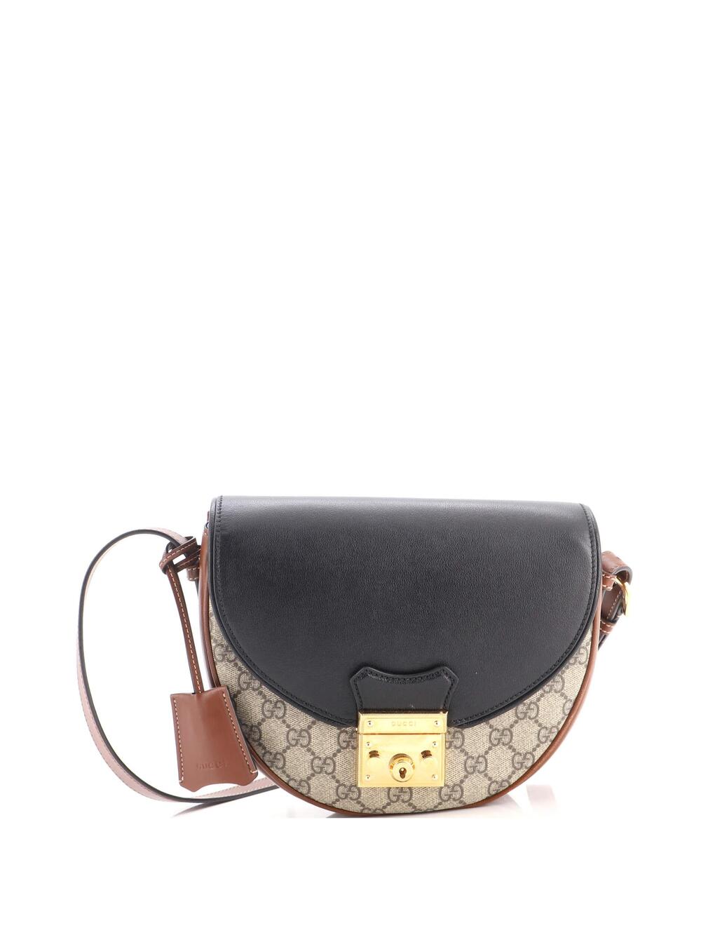 Gucci Padlock Saddle Shoulder Bag Gg #347975G12B